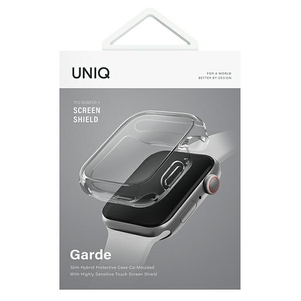 Etui Uniq Garde na Apple Watch 7/8/SE2 45mm - przezroczyste