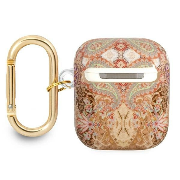 Etui Guess Paisley Strap Collection na AirPods 1/2 - złote