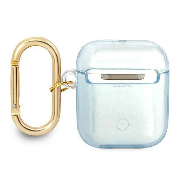 Etui Guess Strap Collection na AirPods 1/2 - niebieskie