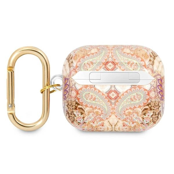 Etui Guess Paisley Strap Collection na AirPods 3 cover - złote