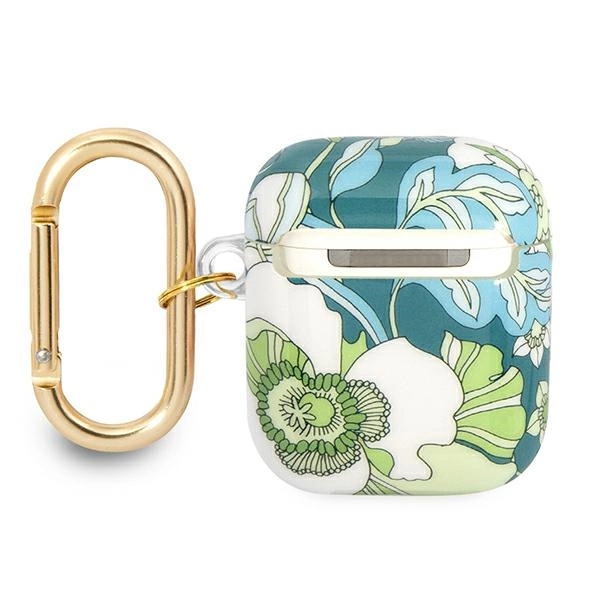 Etui Guess Flower Strap Collection na AirPods 1/2 - zielone