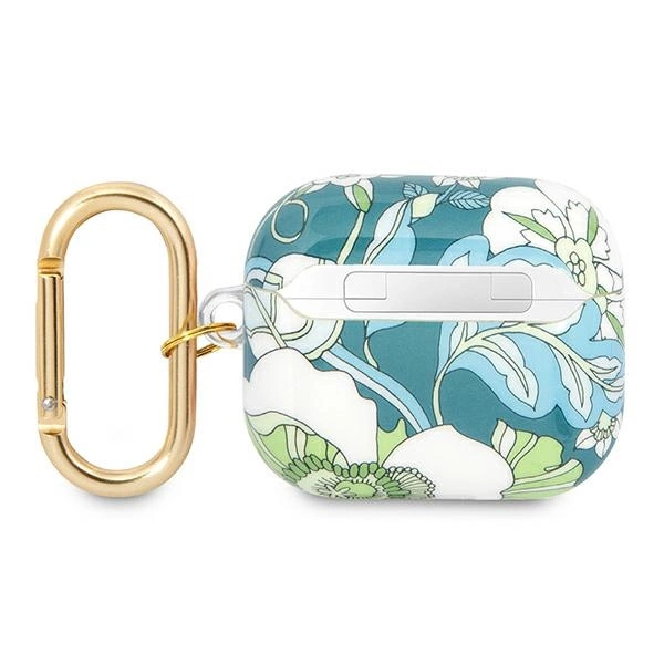 Etui Guess Flower Strap Collection na AirPods 3 cover - zielone