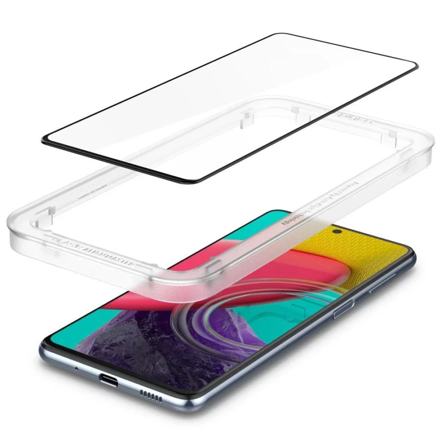 Szkło hartowane Spigen ALM Glass FC na Samsung Galaxy M53 5G - czarne