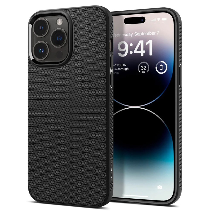 Etui Spigen Liquid Air na iPhone 14 Pro Max - czarny mat