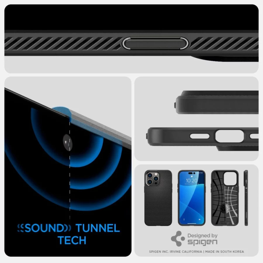 Etui Spigen Liquid Air na iPhone 14 Pro - czarny mat