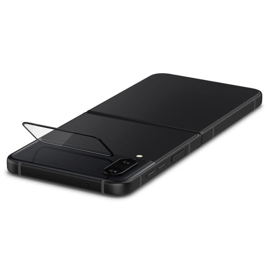 Szkło hartowane Spigen Glas.tR EZ Fit FC z folią na zawiasy na Samsung Galaxy Z Flip 4 - czarne 2 szt.