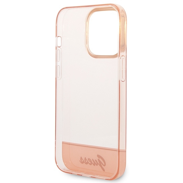 Guess GUHCP14LHGCOP iPhone 14 Pro6,1" różowy/pink hardcase Translucent