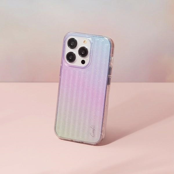 Etui UNIQ Coehl Linear na iPhone 14 Pro Max - niebiesko-różowe