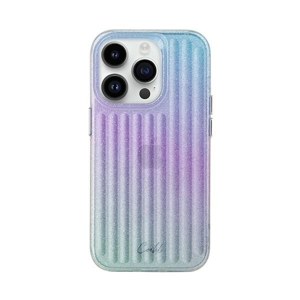Etui UNIQ Coehl Linear na iPhone 14 Pro - niebiesko-różowe