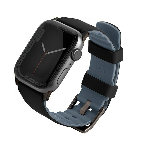 Pasek UNIQ Linus na Apple Watch 1/2/3/4/5/6/7/8/SE/SE2 38/40/41mm - czarny
