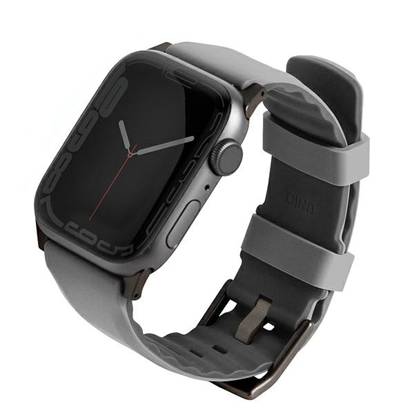 Pasek UNIQ Linus na Apple Watch 1/2/3/4/5/6/7/8/SE/SE2 38/40/41mm - szary