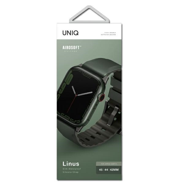 Pasek UNIQ Linus na Apple Watch 1/2/3/4/5/6/7/8/SE/SE2/Ultra 42/44/45/49mm - zielony