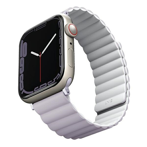 Pasek Uniq Revix na Apple Watch 1/2/3/4/5/6/7/8/SE/SE2 38/40/41mm - liliowo-biały