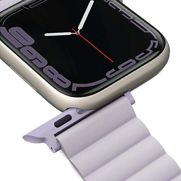 Pasek Uniq Revix na Apple Watch 1/2/3/4/5/6/7/8/SE/SE2 38/40/41mm - liliowo-biały