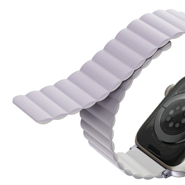 Pasek Uniq Revix na Apple Watch 1/2/3/4/5/6/7/8/SE/SE2 38/40/41mm - liliowo-biały
