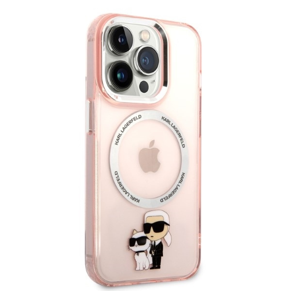 KARL LAGERFELD KLHMP14LHNKCIP IPHONE 14 PRO 6,1" HARDCASE RÓŻOWY/PINK ICONIC KARL&CHOUPETTE MAGSAFE