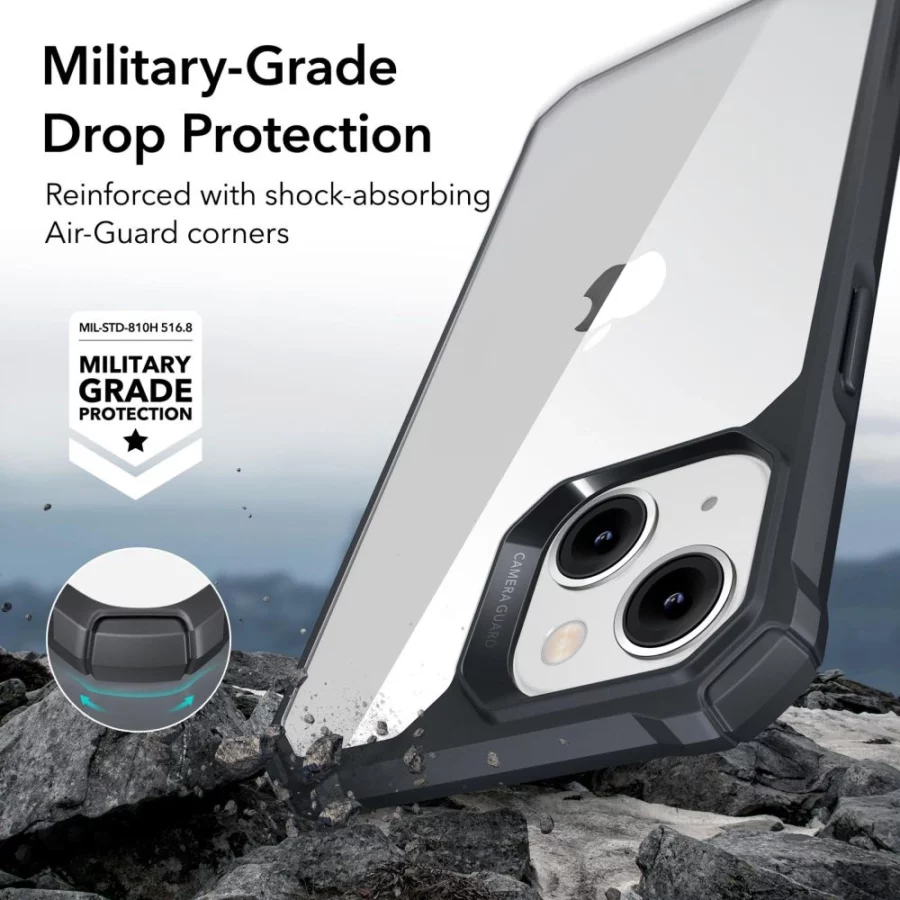 Etui ESR Air Armor na iPhone 14 Plus - przezroczysto-czarne