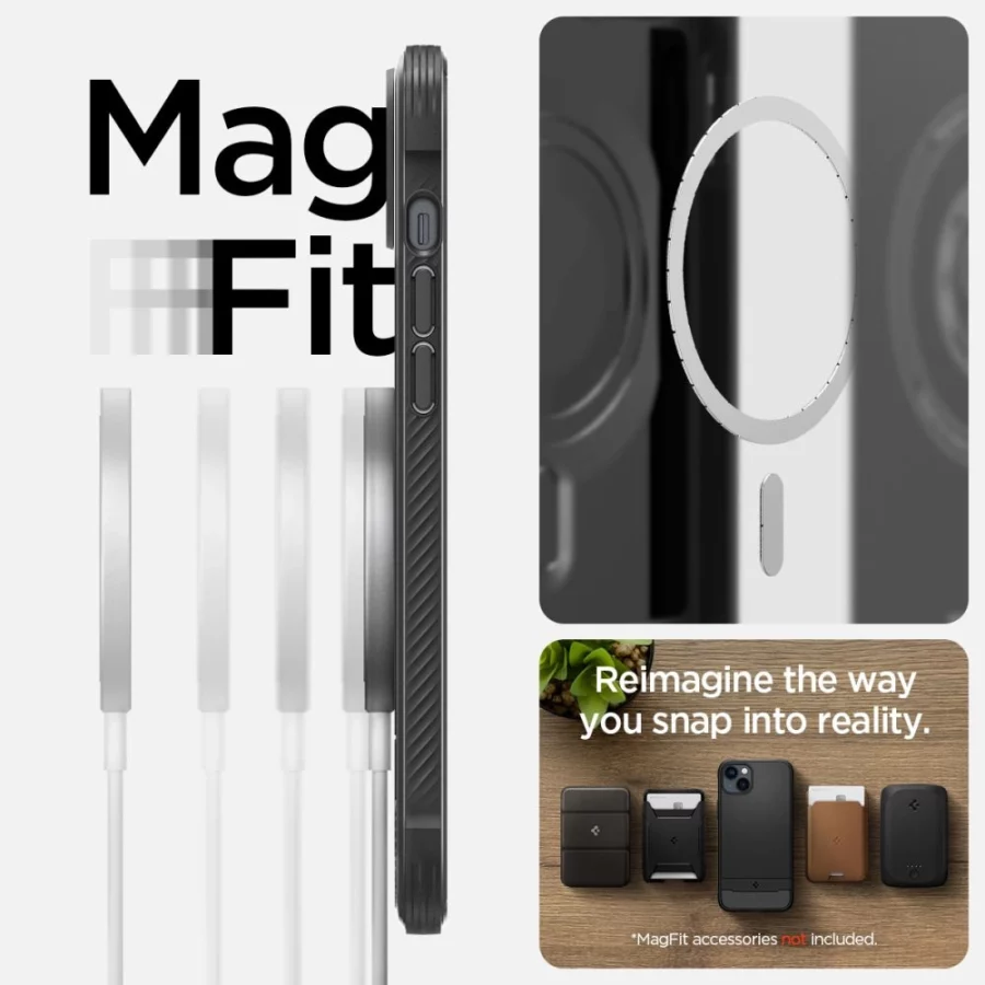 Etui Spigen Rugged Armor Mag z MagSafe na iPhone 14 - czarny mat
