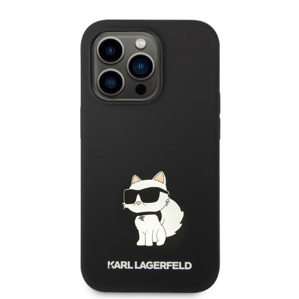 KARL LAGERFELD KLHCP14LSNCHBCK IPHONE 14 PRO 6,1" HARDCASE CZARNY/BLACK SILICONE CHOUPETTE