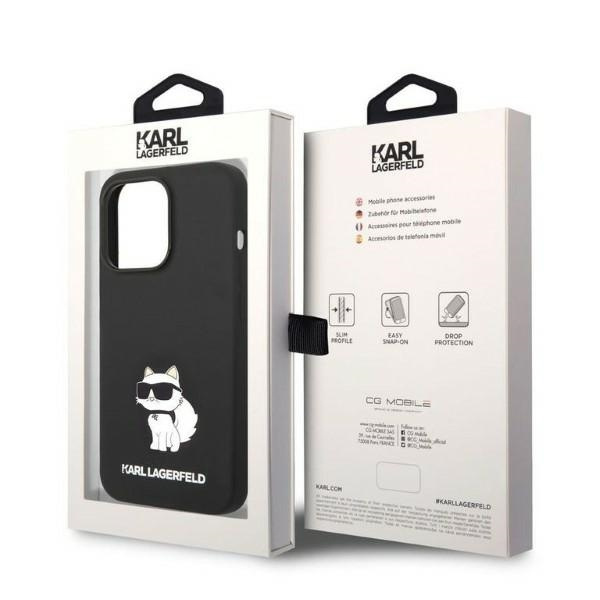 KARL LAGERFELD KLHCP14LSNCHBCK IPHONE 14 PRO 6,1" HARDCASE CZARNY/BLACK SILICONE CHOUPETTE