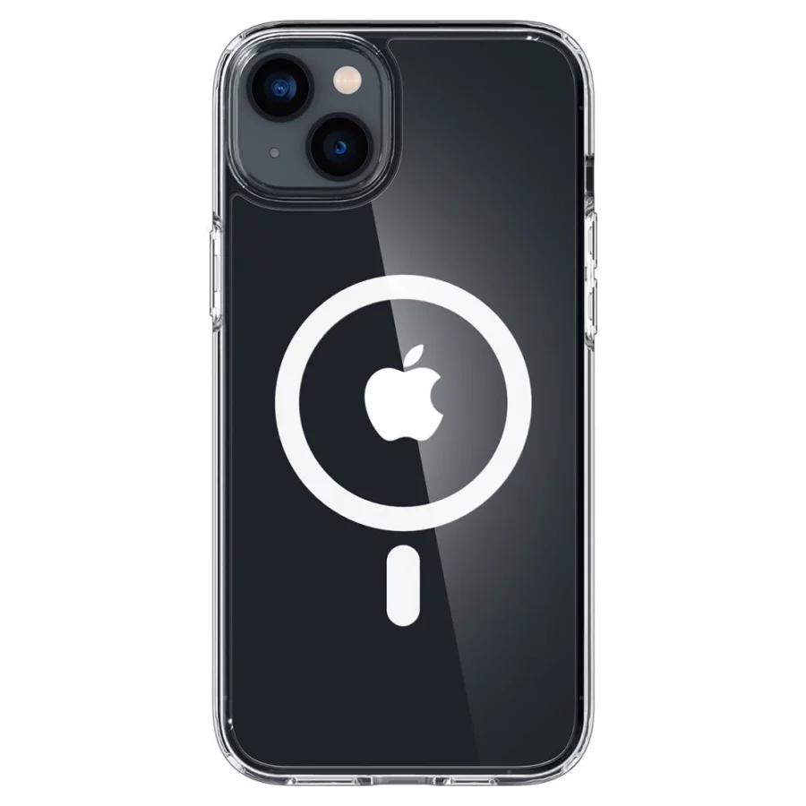 Etui Spigen Ultra Hybrid Mag z MagSafe na iPhone 14 - przezroczysto-białe