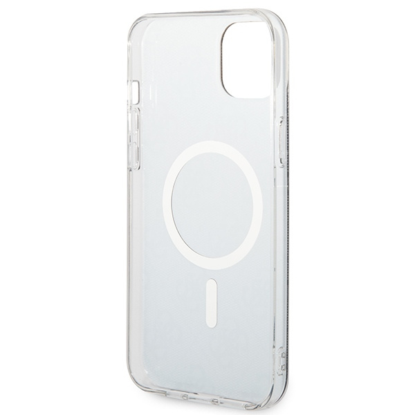 Zestaw Guess GUBPP14MH4EACSK Case+ Charger iPhone 14 Plus / 15 Plus 6.7" czarny/black hard case 4G Print MagSafe