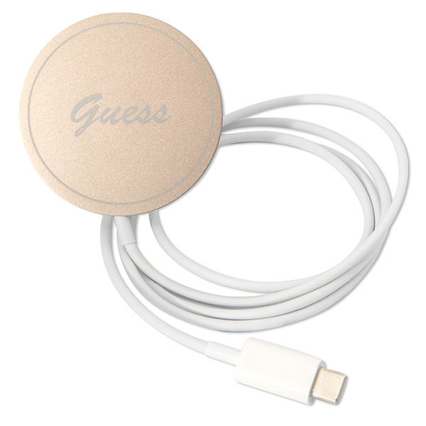 Zestaw Guess GUBPP14MHMEACSK Case+ Charger iPhone 14 Plus / 15 Plus 6.7" czarny/black hard case Marble MagSafe