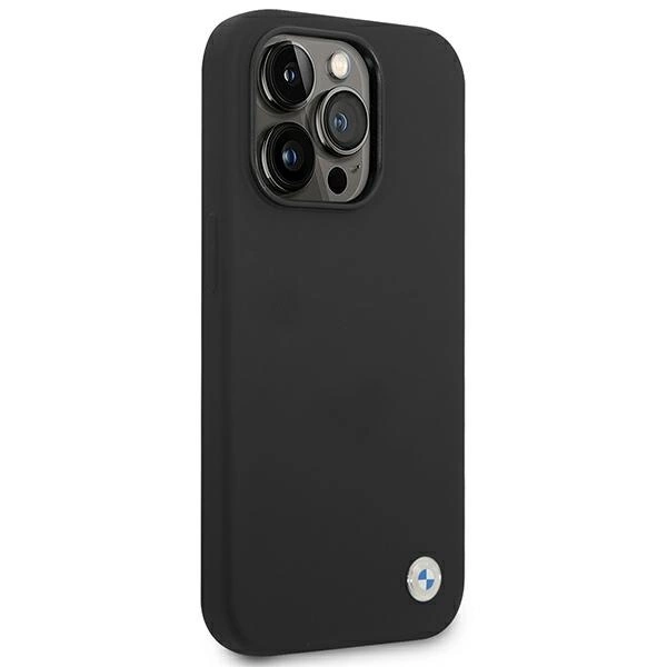 Etui BMW Silicone Metal Logo na iPhone 14 Pro Max - czarne