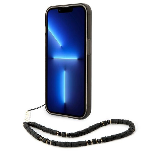 Etui Guess Translucent Pearl Strap na iPhone 14 Pro - czarne