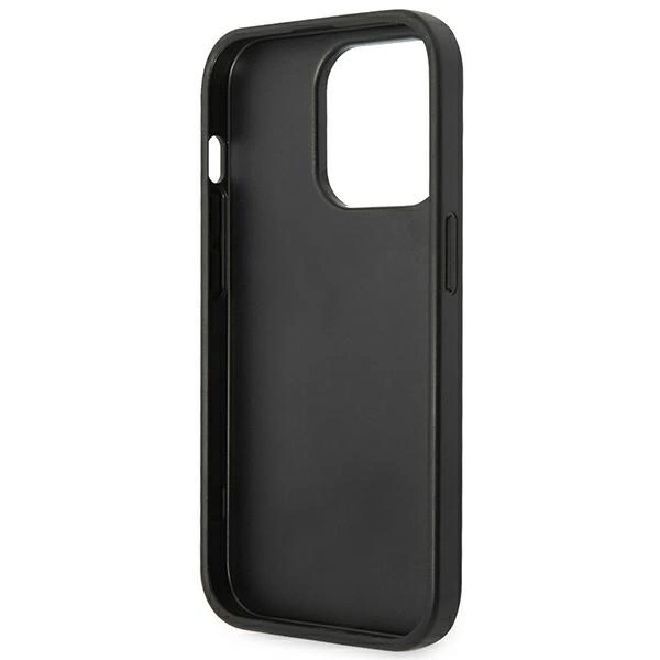 Etui Guess Saffiano Strap na iPhone 14 Pro - czarne