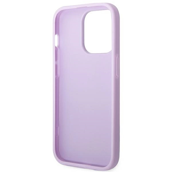 Etui Guess Saffiano Strap na iPhone 14 Pro - fioletowe