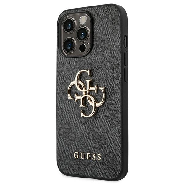 Etui Guess 4G Big Metal Logo na iPhone 14 Pro - szare