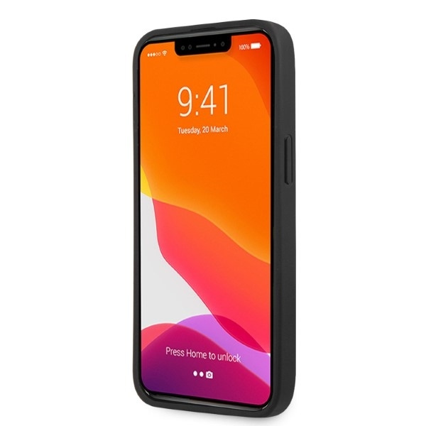 Etui AMG Leather Curved Lines na iPhone 13 Pro Max - czarne