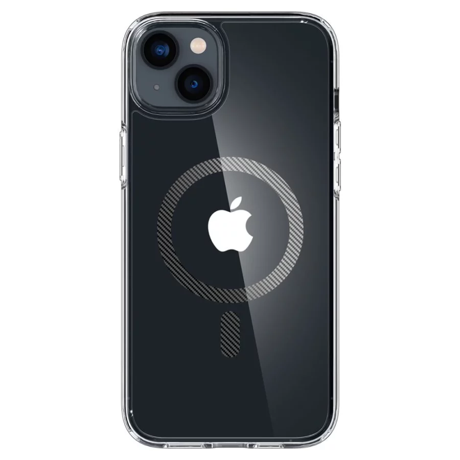 Etui Spigen Ultra Hybrid Mag z MagSafe na iPhone 14 Plus - przezroczysto-szare