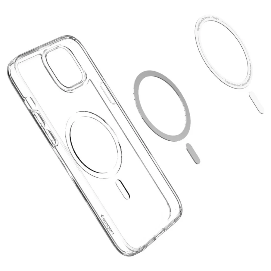 Etui Spigen Ultra Hybrid Mag z MagSafe na iPhone 14 Plus - przezroczysto-szare