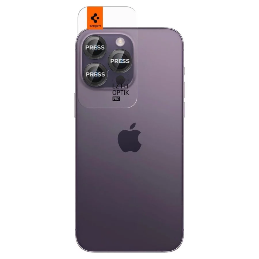 Osłona aparatu Spigen Glas.tR EZ Fit Optik Camera Protector na iPhone 14 Pro / Pro Max / 15 Pro / Pro Max / 16 Pro / Pro Max / 17 Pro / 17 Pro Max - czarna 2 szt.