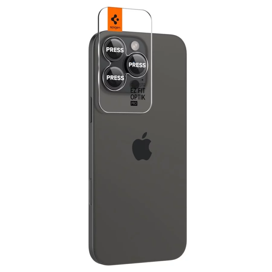 Osłona aparatu Spigen Glas.tR EZ Fit Optik Camera Protector na iPhone 14 Pro / Pro Max / 15 Pro / Pro Max / 16 Pro / Pro Max / 17 Pro / 17 Pro Max - czarna 2 szt.