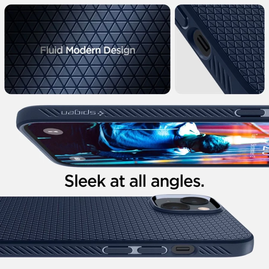 Etui Spigen Liquid Air na iPhone 14 Plus - niebieskie