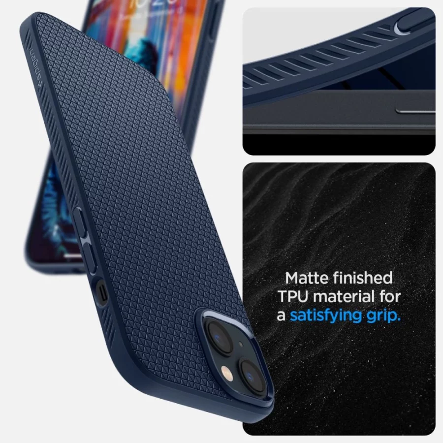 Etui Spigen Liquid Air na iPhone 14 Plus - niebieskie