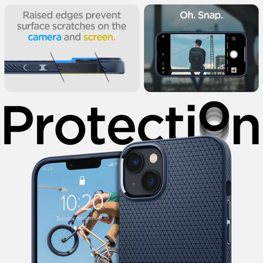 Etui Spigen Liquid Air na iPhone 14 Plus - niebieskie