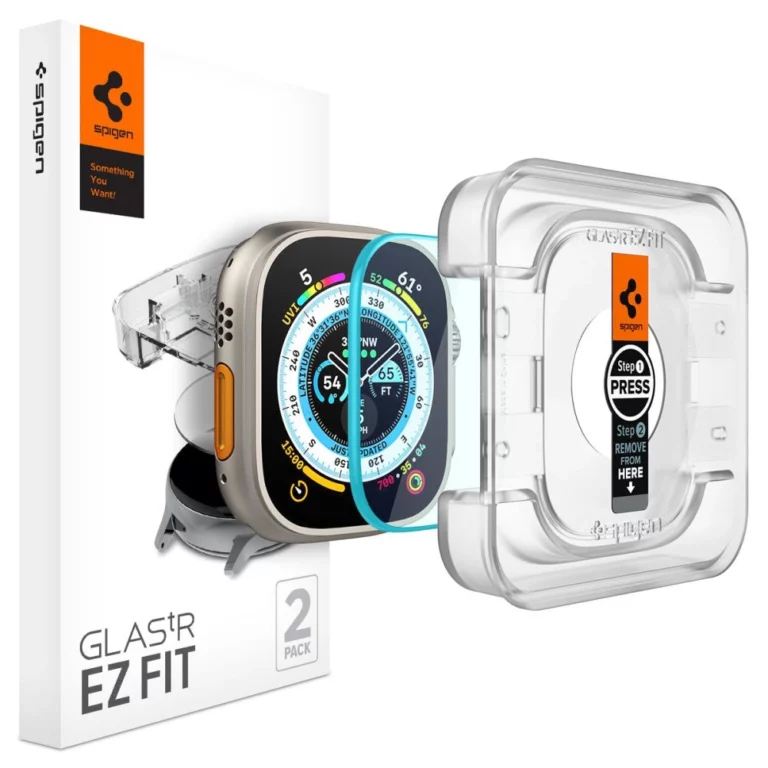 Szkło hartowane Spigen Glas.tR EZ Fit na Apple Watch Ultra / Ultra 2 (49 mm) - 2 szt.