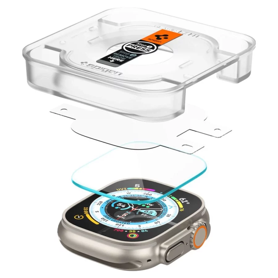 Szkło hartowane Spigen Glas.tR EZ Fit na Apple Watch Ultra / Ultra 2 (49 mm) - 2 szt.