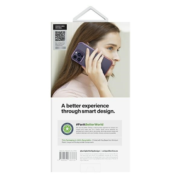 Etui Uniq Combat Duo na iPhone 14 Pro Max - liliowo-różowe
