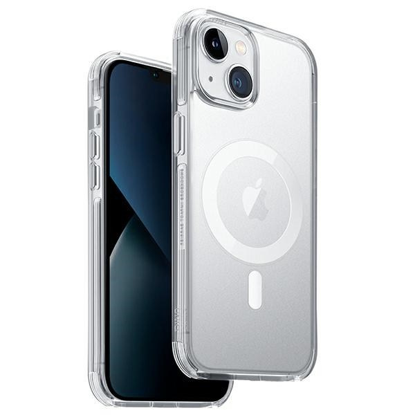 UNIQ ETUI COMBAT IPHONE 14 PLUS / 15 PLUS 6.7" MAGCLICK CHARGING PRZEŹROCZYSTY/DOVE SATIN CLEAR