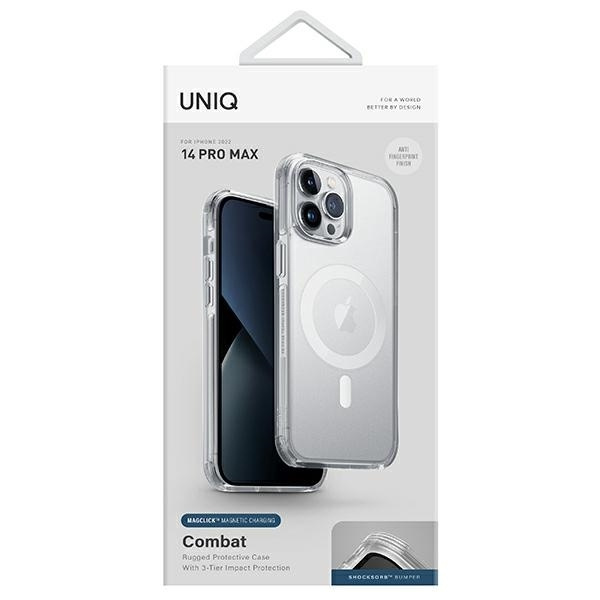 Etui UNIQ Combat Magclick Charging na iPhone 14 Pro Max - przezroczyste