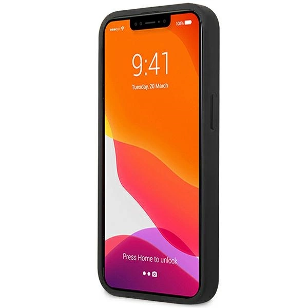 Etui AMG Leather Debossed Lines na iPhone 14 Plus - czarne