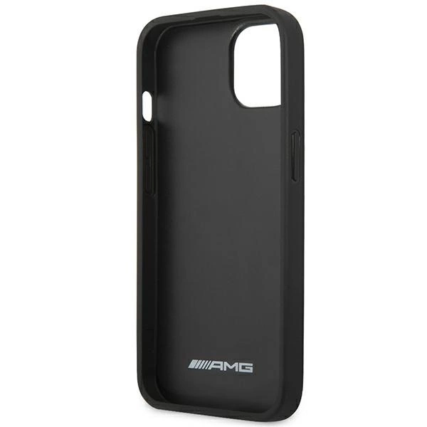 Etui AMG Leather Debossed Lines na iPhone 14 Plus - czarne