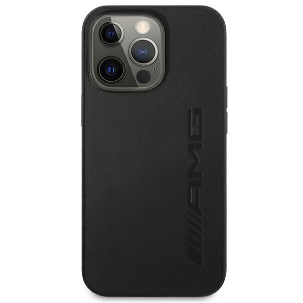 Etui AMG Leather Hot Stamped na iPhone 14 Pro Max - czarne