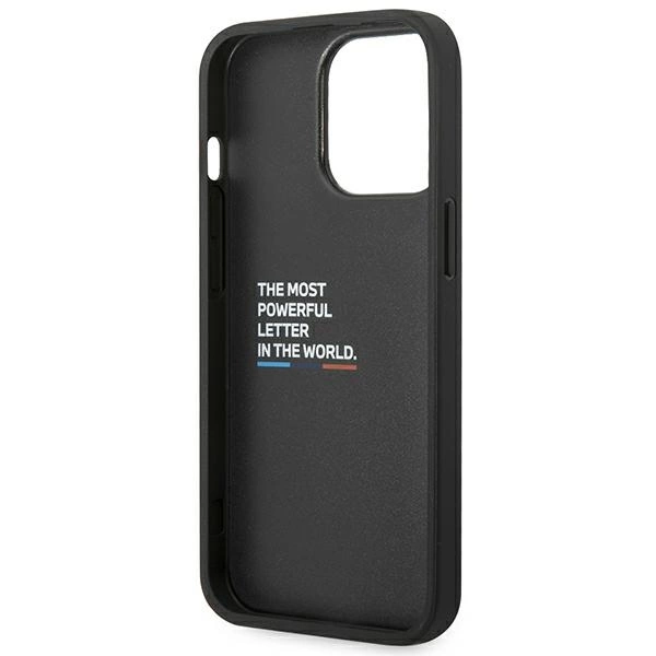 Etui BMW Leather Carbon na iPhone 14 Pro - czarne