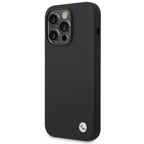 Etui BMW Silicone Metal Logo na iPhone 14 Pro - czarne